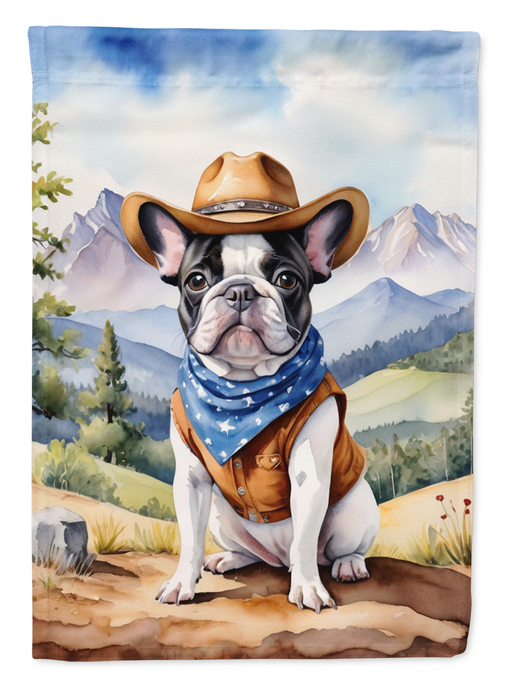 French Bulldog Cowboy Welcome Garden Flag Caroline's Treasures