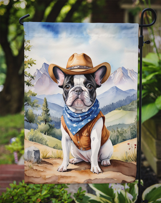 French Bulldog Cowboy Welcome Garden Flag Caroline's Treasures