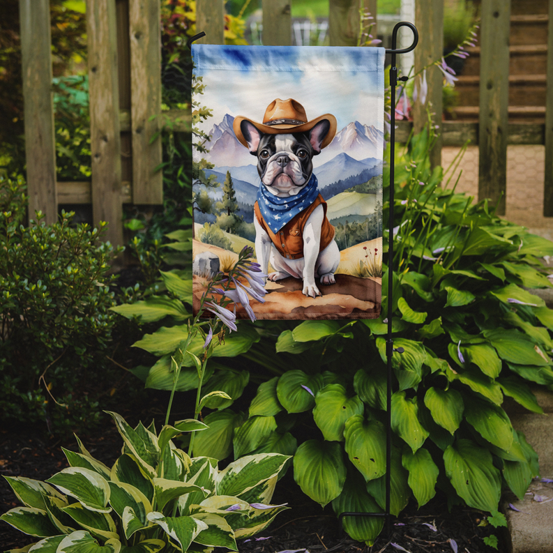 French Bulldog Cowboy Welcome Garden Flag Caroline's Treasures