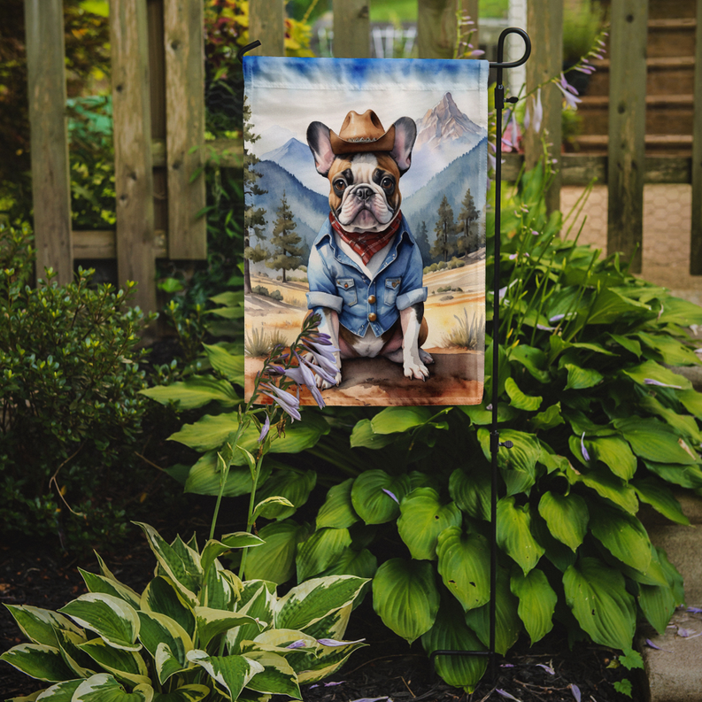 French Bulldog Cowboy Welcome Garden Flag Caroline's Treasures