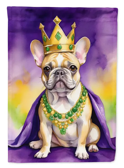 French Bulldog King of Mardi Gras Garden Flag Caroline's Treasures