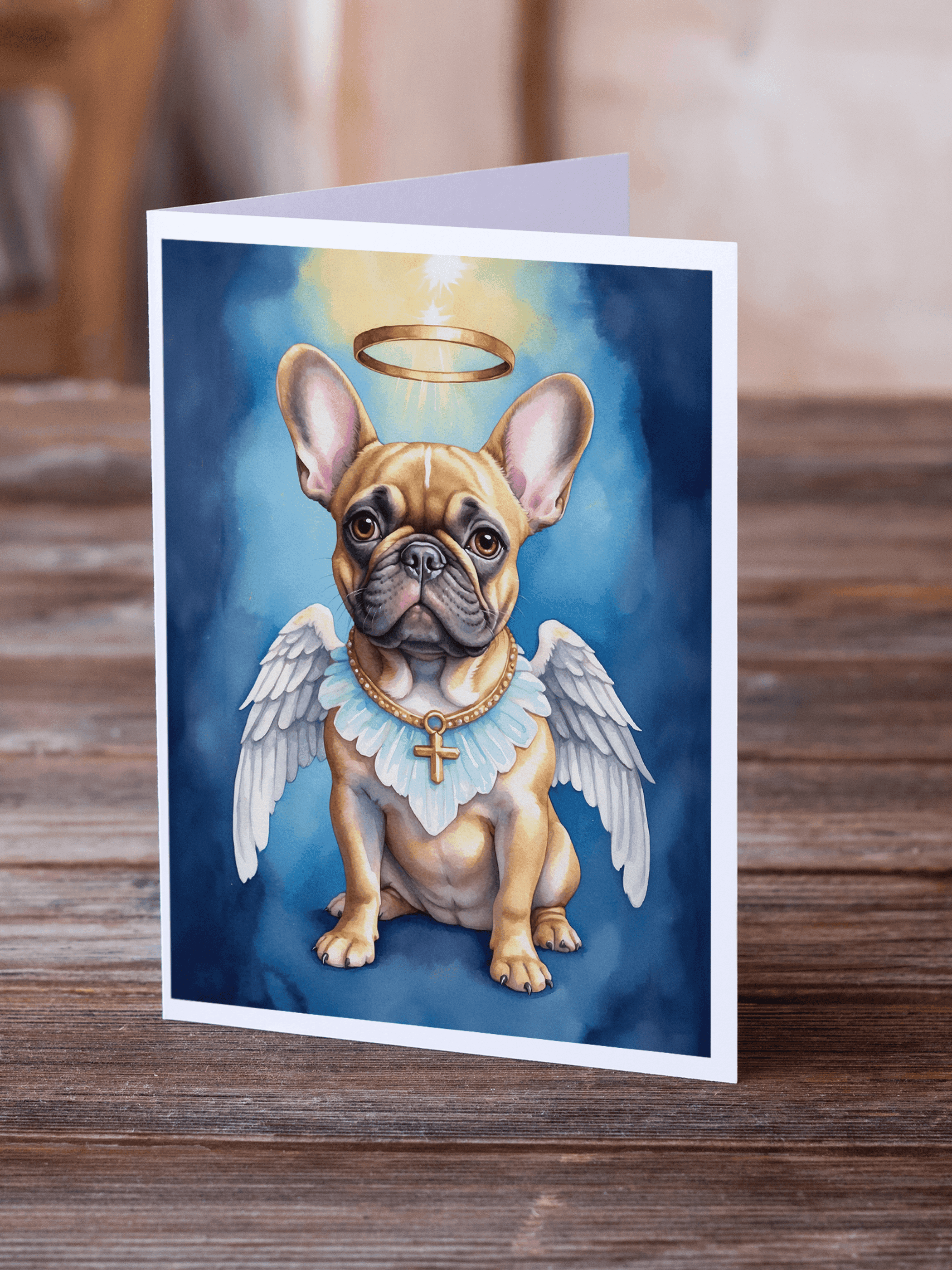 French Bulldog My Angel Greeting Cards Pack of 8 Caroline's Treasures