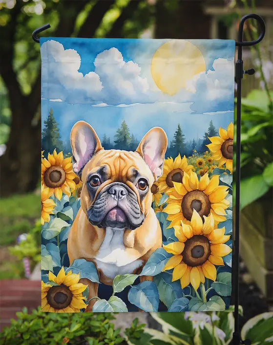 French Bulldog in Sunflowers Garden Flag Caroline's Treasures