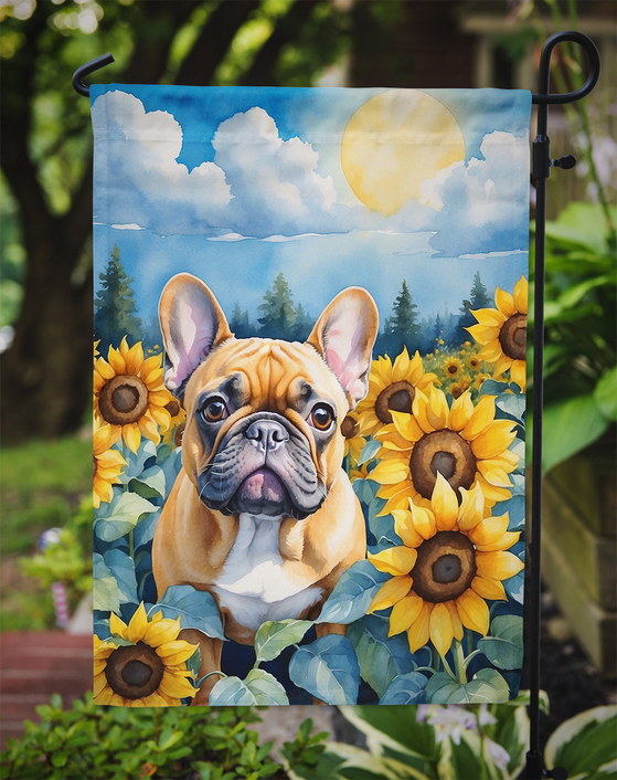 French Bulldog in Sunflowers Garden Flag Caroline's Treasures