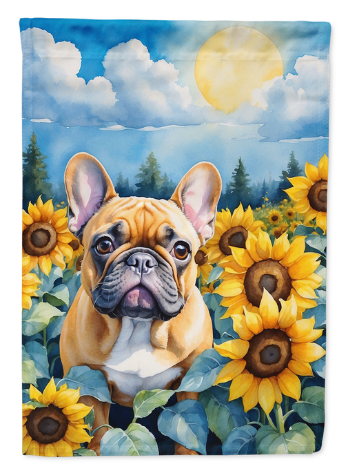 French Bulldog in Sunflowers Garden Flag Caroline's Treasures