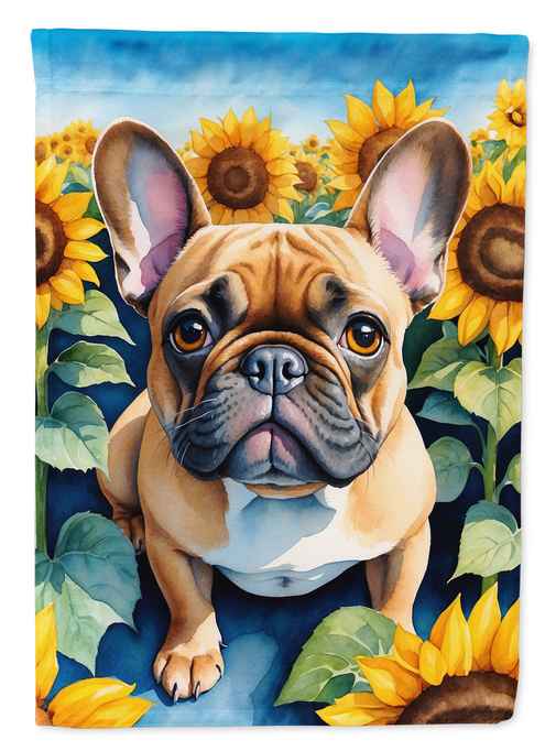 French Bulldog in Sunflowers Garden Flag Caroline's Treasures