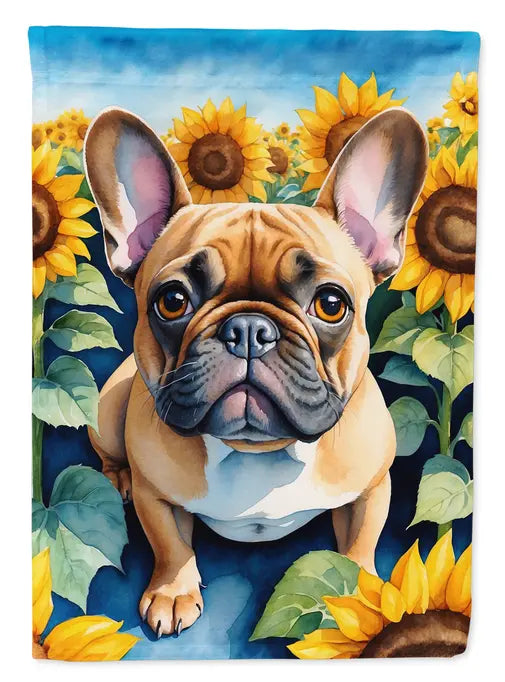 French Bulldog in Sunflowers Garden Flag Caroline's Treasures