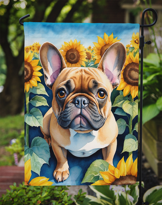 French Bulldog in Sunflowers Garden Flag Caroline's Treasures