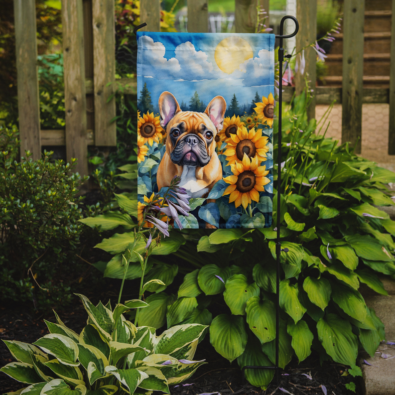 French Bulldog in Sunflowers Garden Flag Caroline's Treasures