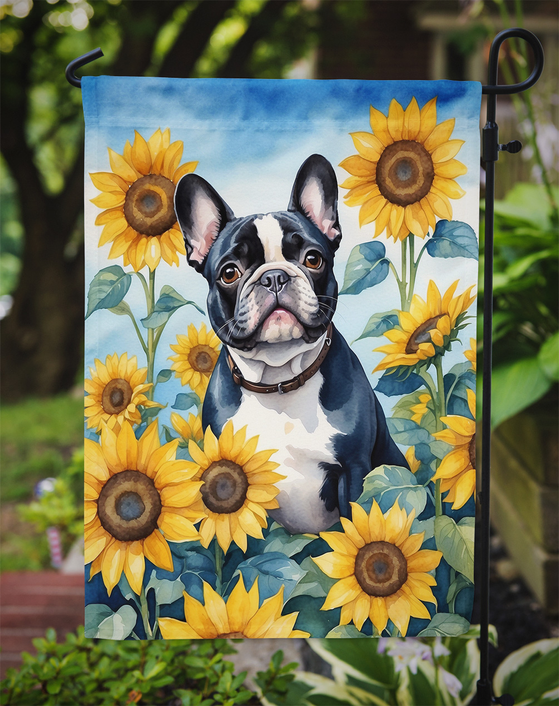 French Bulldog in Sunflowers Garden Flag Caroline's Treasures