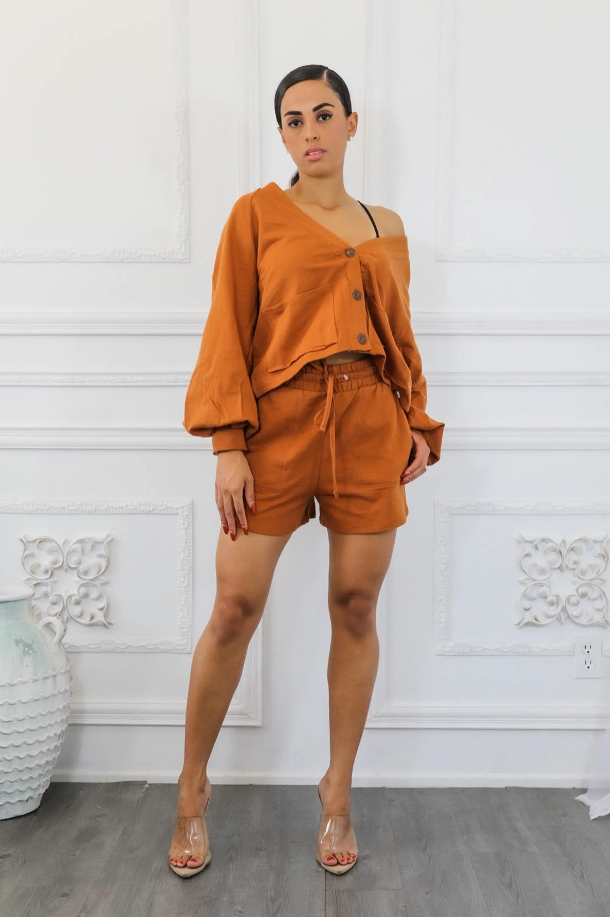 French Terry Cardigan and Short Set SurelyMine