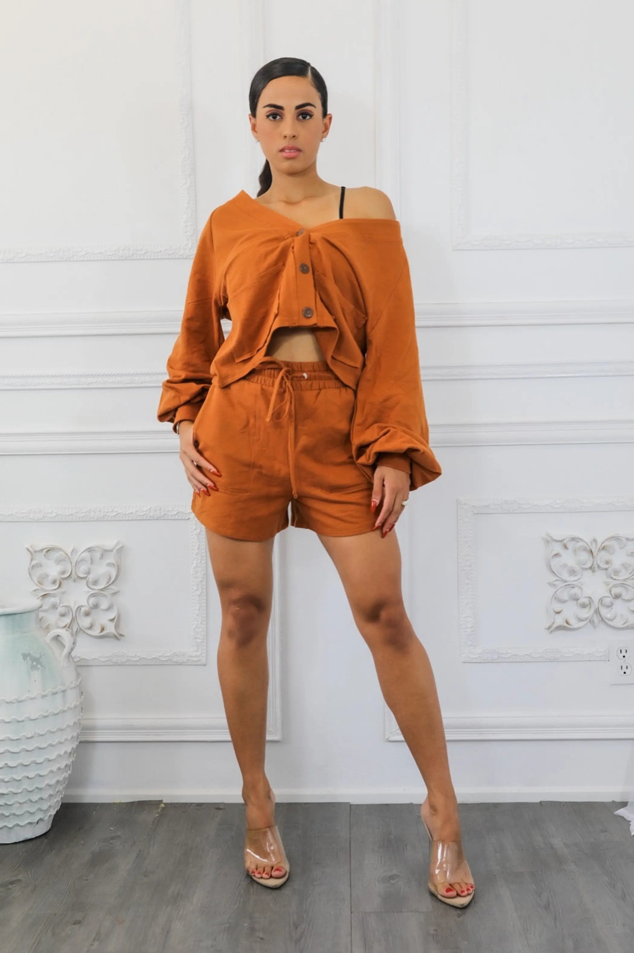 French Terry Cardigan and Short Set SurelyMine