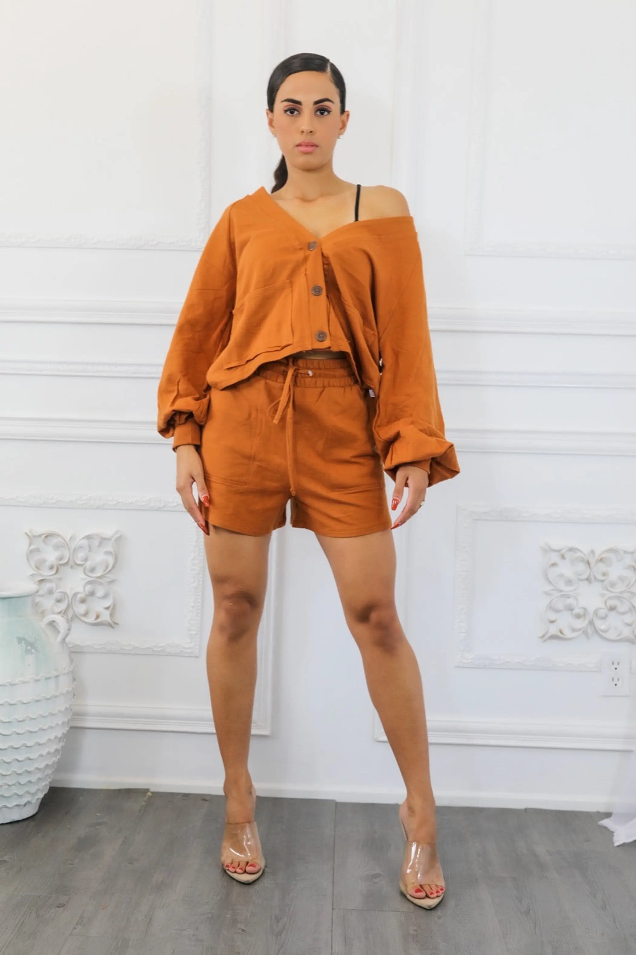 French Terry Cardigan and Short Set SurelyMine