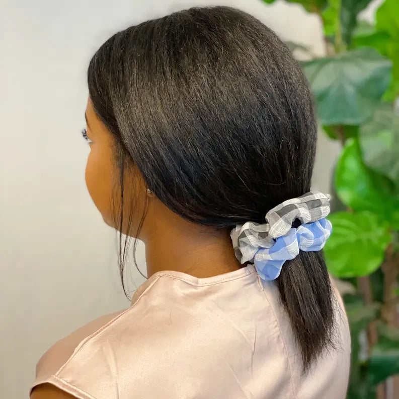 Fresh Gingham Hair Scrunchie Ellison+Young