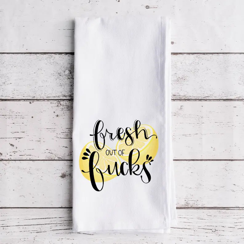 Fresh out of Fucks - Tea Towel Black Cat Bazaar