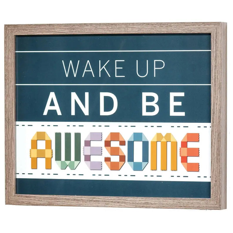 Frmd Wall Wake Up And Be Wd/Gls Wg Dicksons Inc