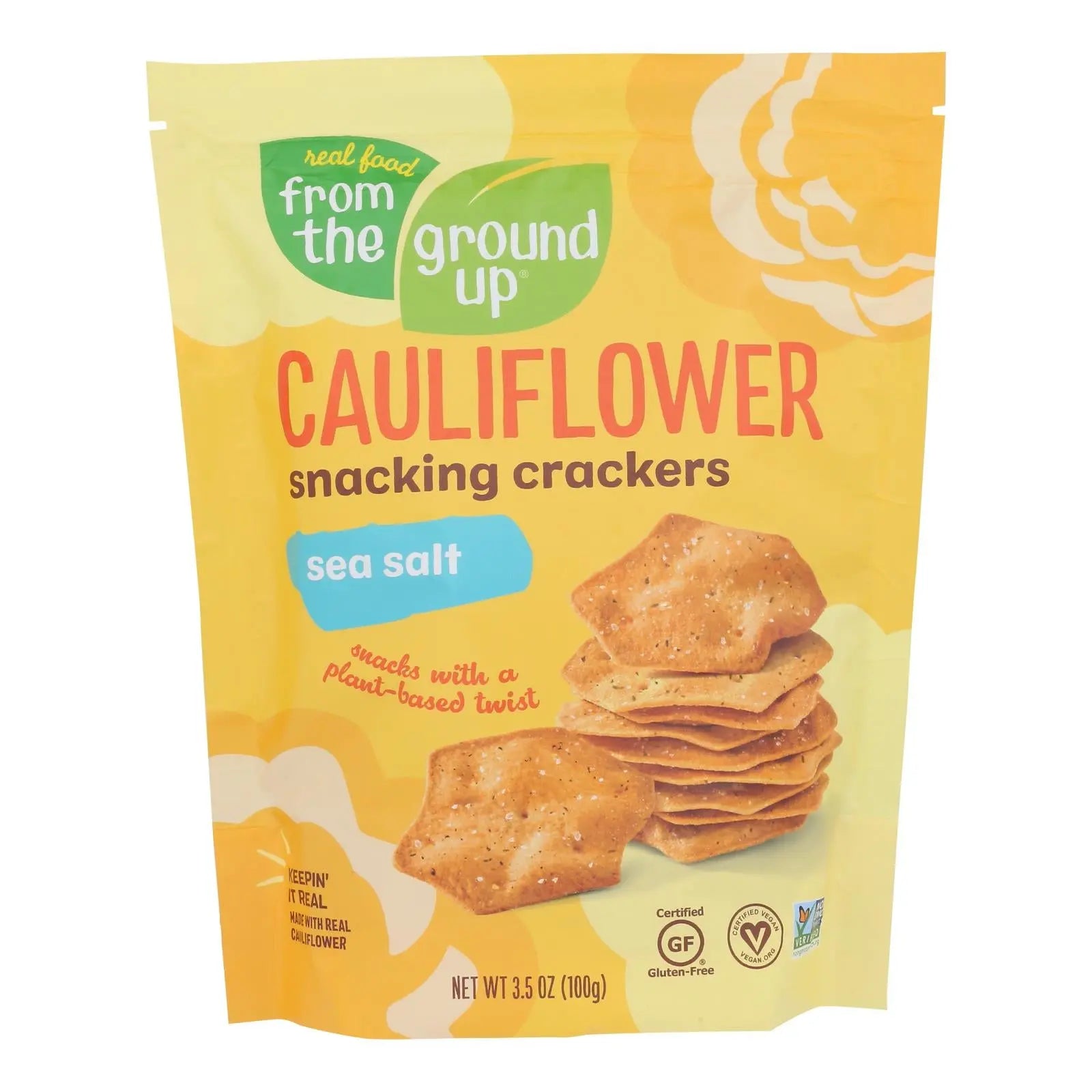 From The Ground Up Sea Salt Snacking Crackers - Case Of 6 - 3.5 Oz From The Ground Up