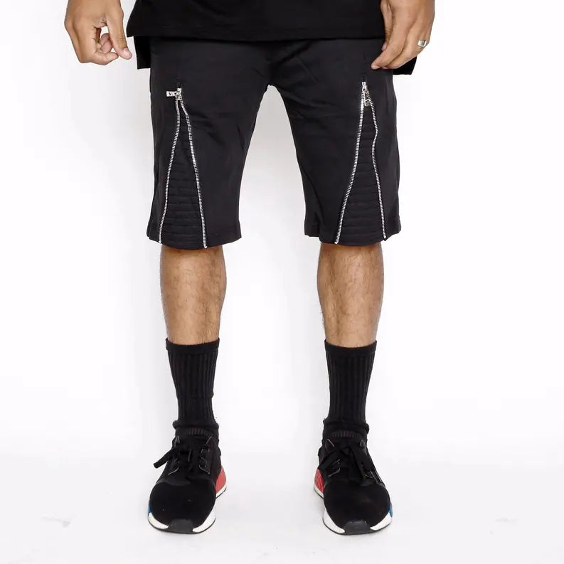 Front Zipper Moto Shorts WEIV