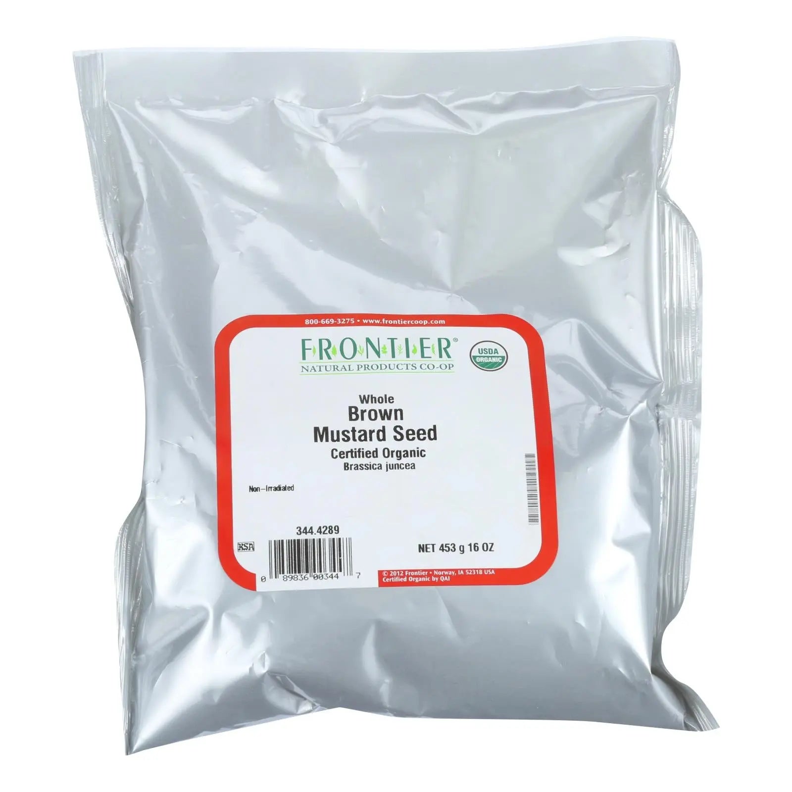 Frontier Herb Mustard Seed - Organic - Brown - Whole - Bulk - 1 Lb Frontier Herb