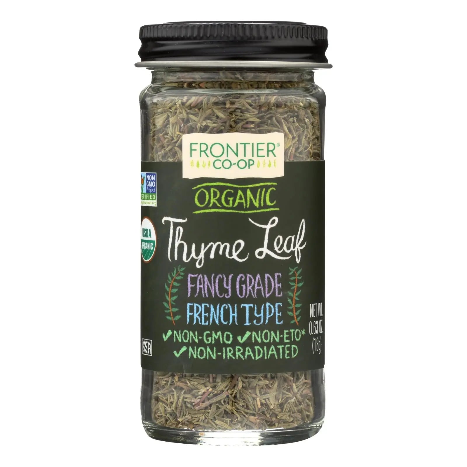 Frontier Herb Thyme Leaf - Organic - Whole - .8 Oz Frontier Herb