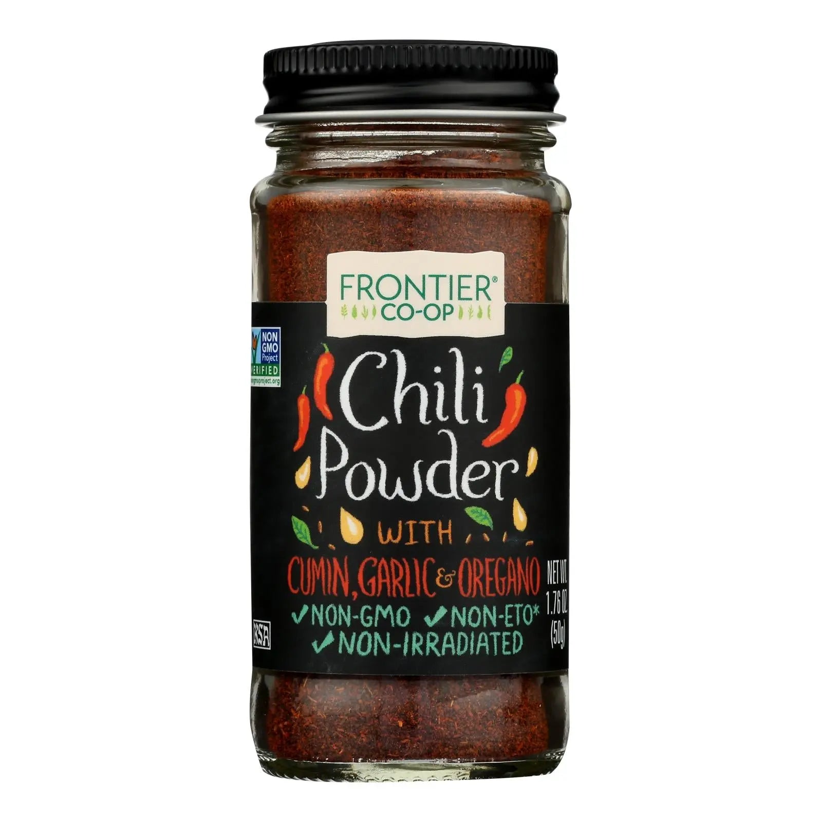 Frontier Natural Products Coop - Chili Powder No Salt - 1 Each 1-1.76 Oz Frontier Natural Products Coop