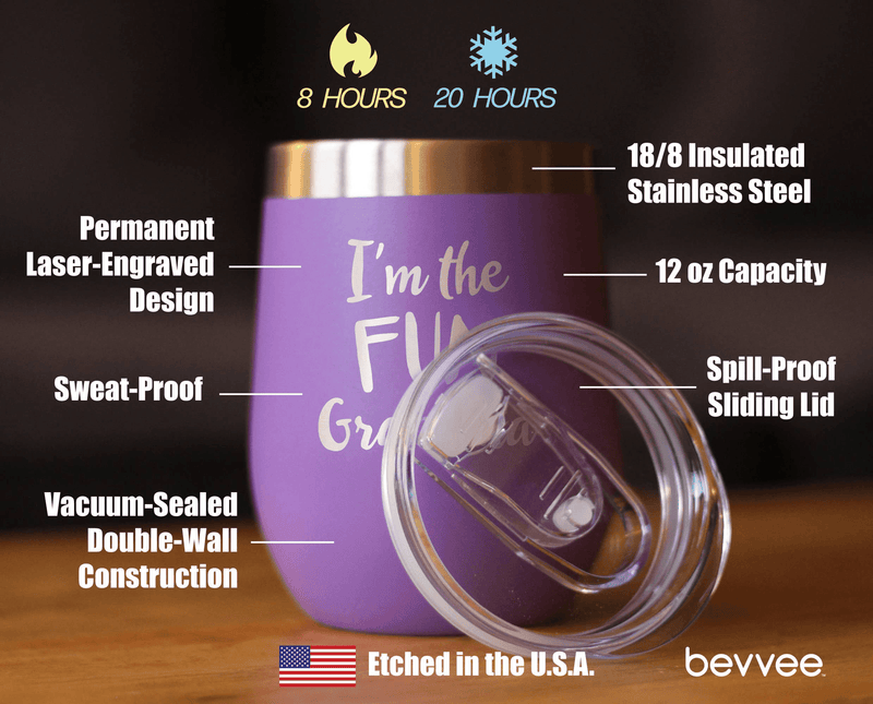 Fun Grandma Insulated Wine Tumbler - Grandma Gifts and Decor Bevvee