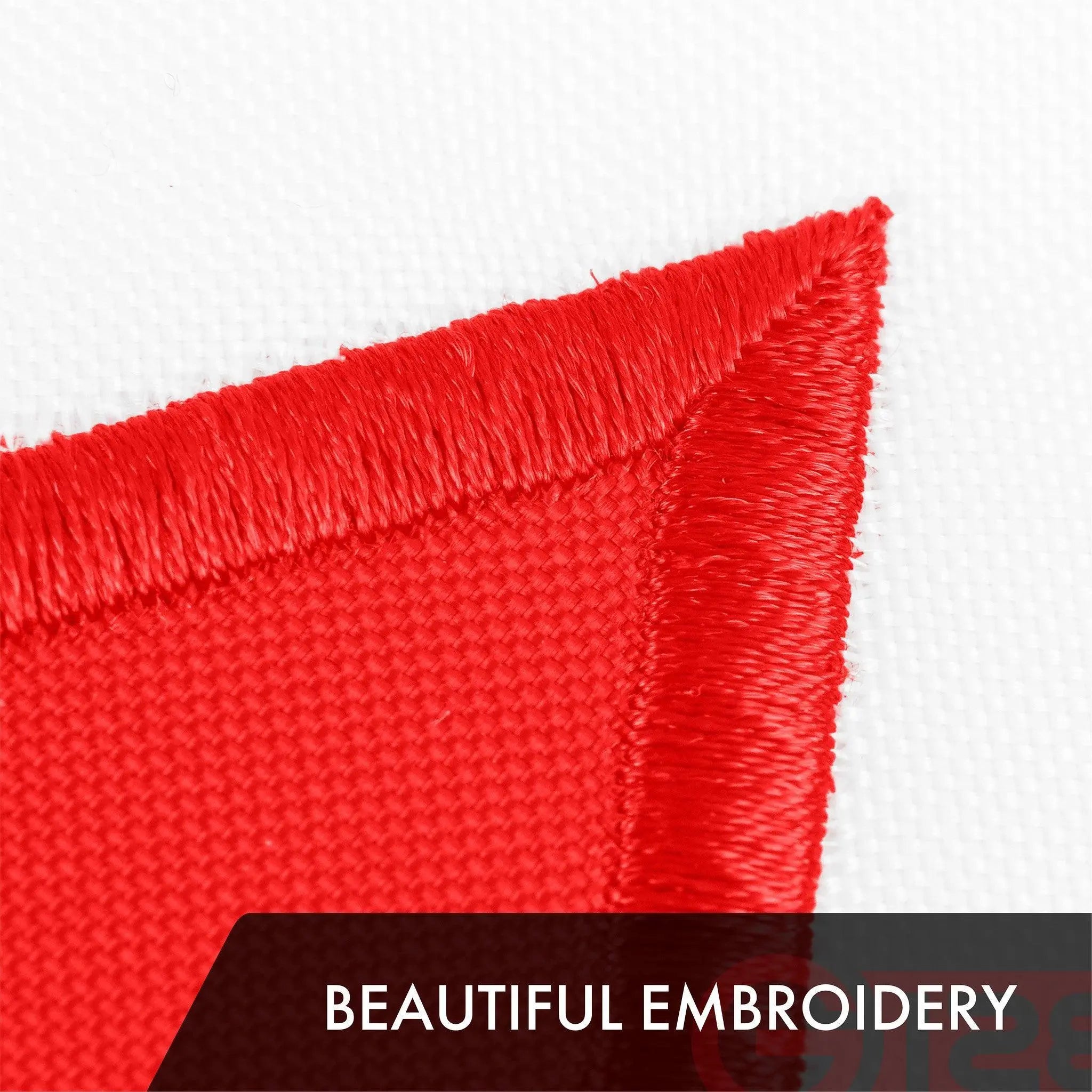 G128 2 Pack: Canada Canadian Flag | 3x6 Ft | ToughWeave Series Embroidered 300D Polyester | Country Flag, Embroidered Design, Indoor/Outdoor, Brass Grommets G128