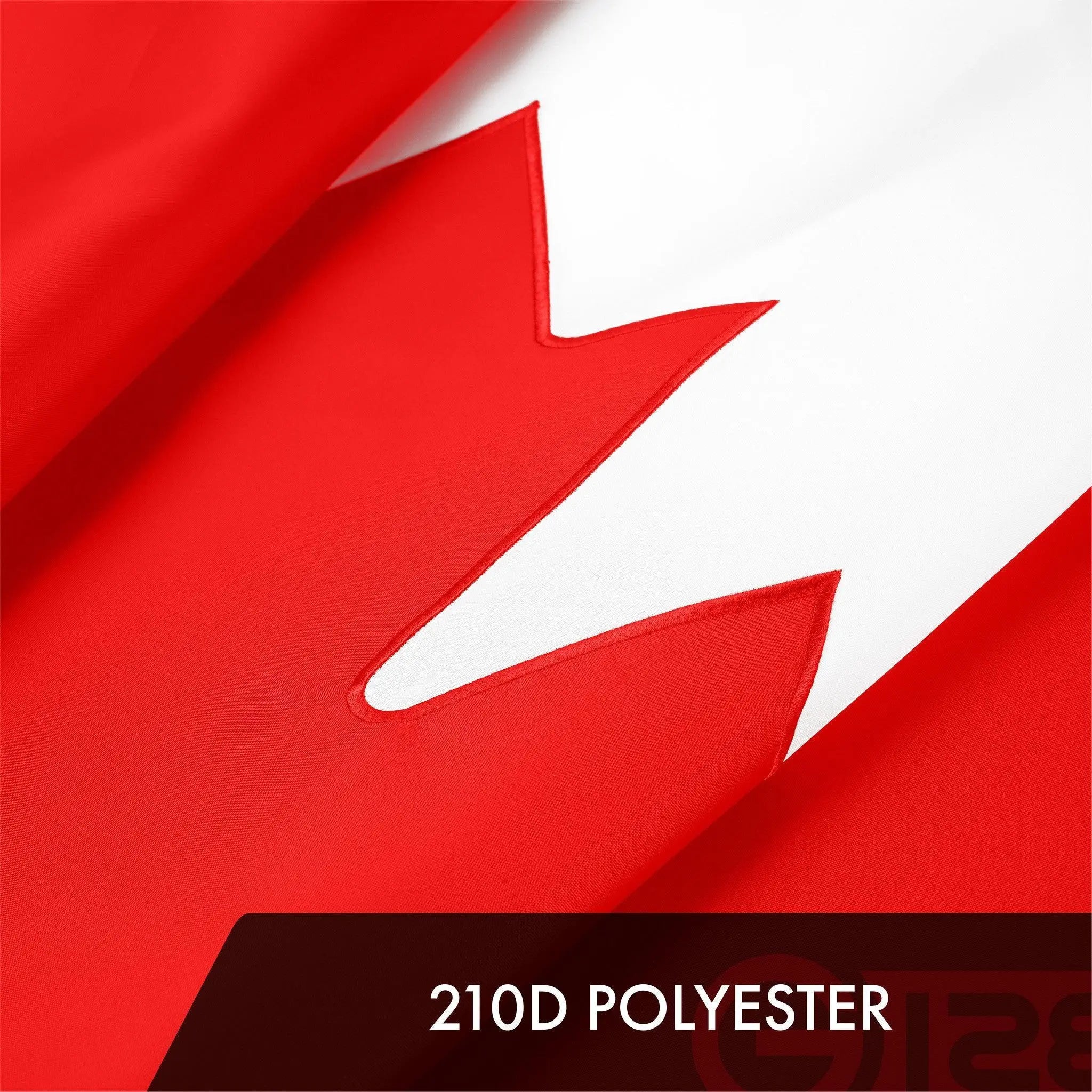 G128 2 Pack: Canada Canadian Flag | 3x6 Ft | ToughWeave Series Embroidered 300D Polyester | Country Flag, Embroidered Design, Indoor/Outdoor, Brass Grommets G128