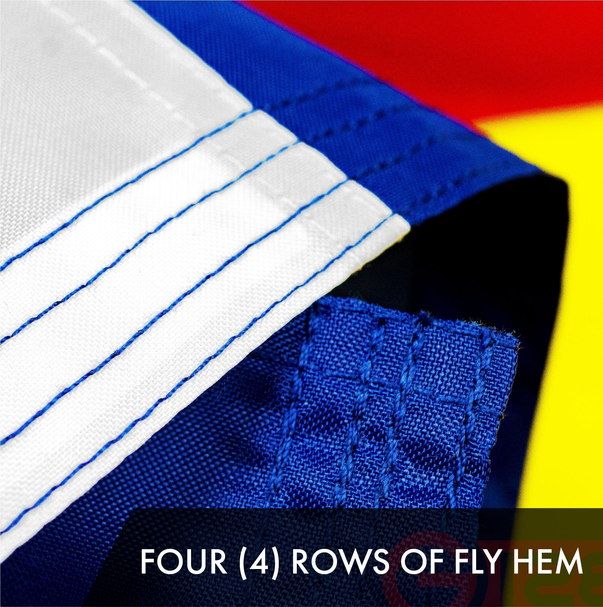 G128 2 Pack: Colorado CO State Flag | 2x3 Ft | ToughWeave Series Embroidered 300D Polyester | Embroidered Design, Indoor/Outdoor, Brass Grommets G128