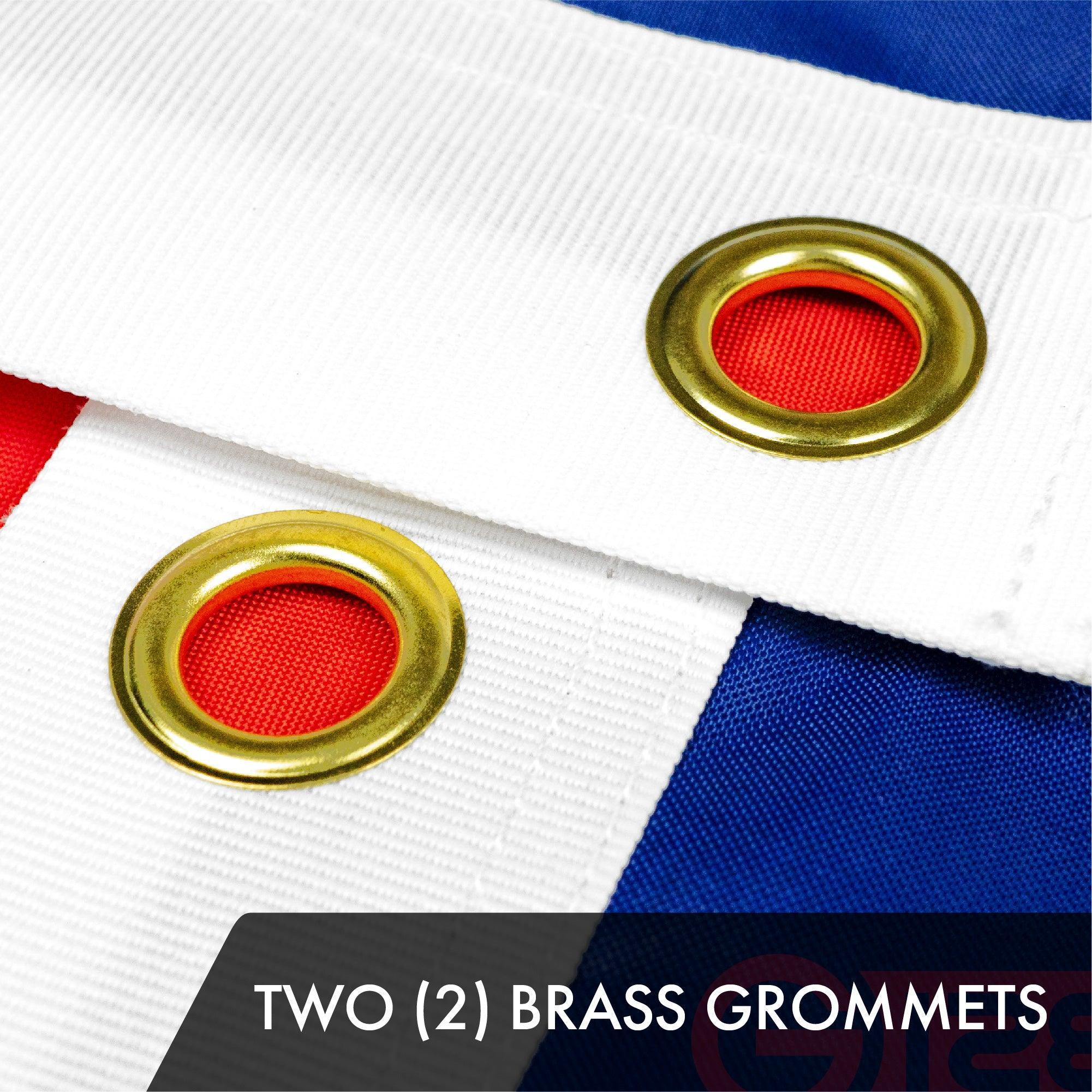 G128 2 Pack: Colorado CO State Flag | 2x3 Ft | ToughWeave Series Embroidered 300D Polyester | Embroidered Design, Indoor/Outdoor, Brass Grommets G128