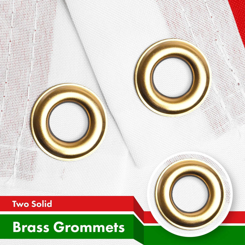 G128 2 Pack: Oman Omani Flag | 3x5 Ft | Printed 150D Polyester - Indoor/Outdoor, Vibrant Colors, Brass Grommets, Quality Polyester, Much Thicker More Durable Than 100D 75D Polyester G128