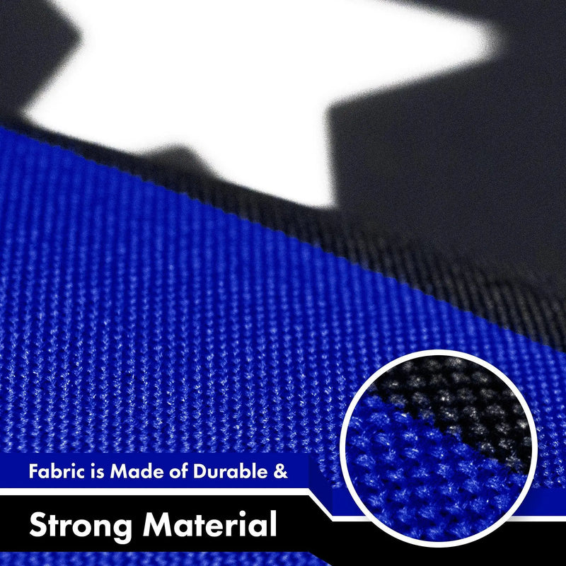G128 2 Pack: Thin Blue Line Flag | 3x5 Ft | LiteWeave Pro Series Printed 150D Polyester, 4 Corner Brass Grommets | Duty and Honor Flag, Vibrant Colors, More Durable Than 100D 75D Polyester G128