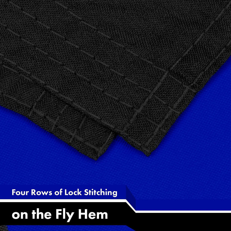 G128 2 Pack: Thin Blue Line Flag | 3x5 Ft | LiteWeave Pro Series Printed 150D Polyester, 4 Corner Brass Grommets | Duty and Honor Flag, Vibrant Colors, More Durable Than 100D 75D Polyester G128
