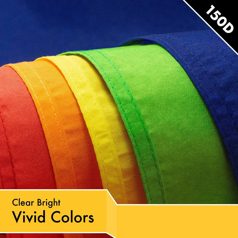 G128 3 Pack: Solid Golden Yellow Color Flag | 2x3 Ft | LiteWeave Pro Series Printed 150D Polyester | Indoor/Outdoor, Vibrant Colors, Brass Grommets, Thicker and More Durable Than 100D 75D Polyester G128