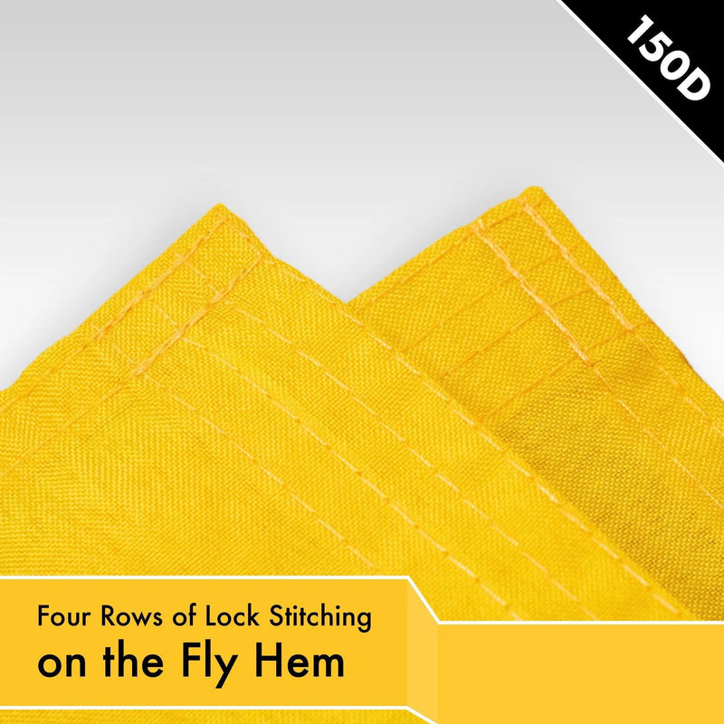 G128 3 Pack: Solid Golden Yellow Color Flag | 2x3 Ft | LiteWeave Pro Series Printed 150D Polyester | Indoor/Outdoor, Vibrant Colors, Brass Grommets, Thicker and More Durable Than 100D 75D Polyester G128