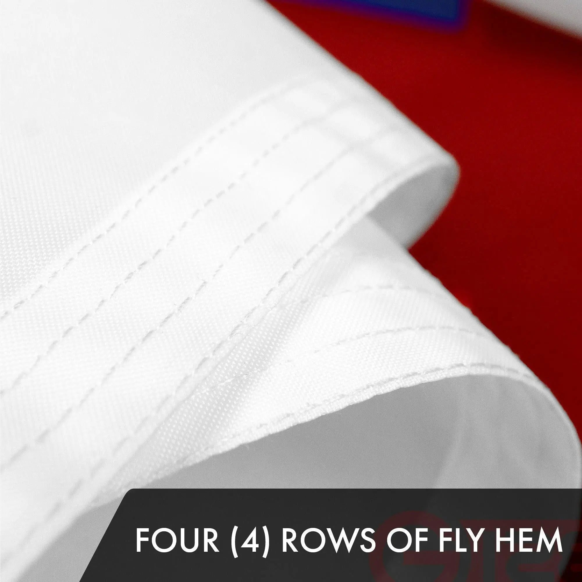 G128 5 Pack: Christian Flag | 2x3 Ft | ToughWeave Series Embroidered 300D Polyester | Religious Flag, Embroidered Design, Indoor/Outdoor, Brass Grommets G128