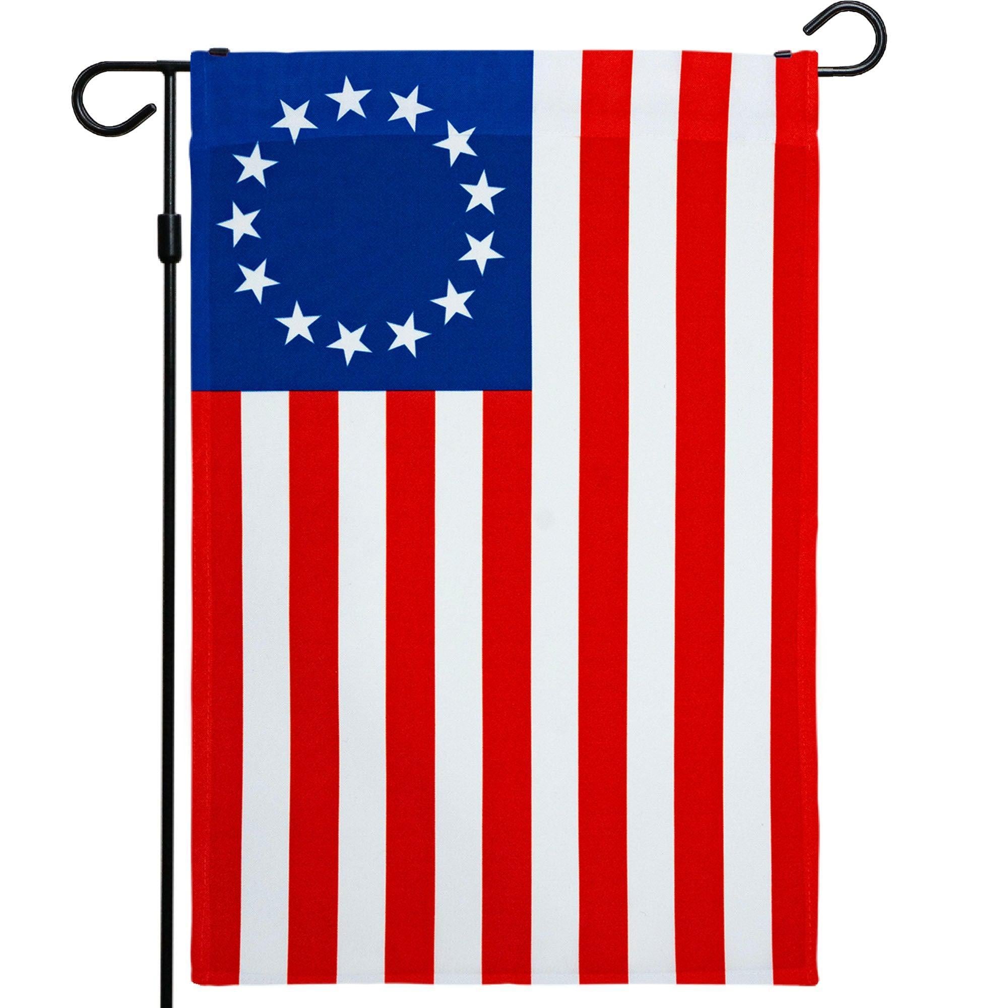 G128 Betsy Ross Historical American Flag Garden Flag | 12x18 Inch | Printed 150D Polyester - Betsy Ross 13 Stars Patriotic Outdoor Flag G128
