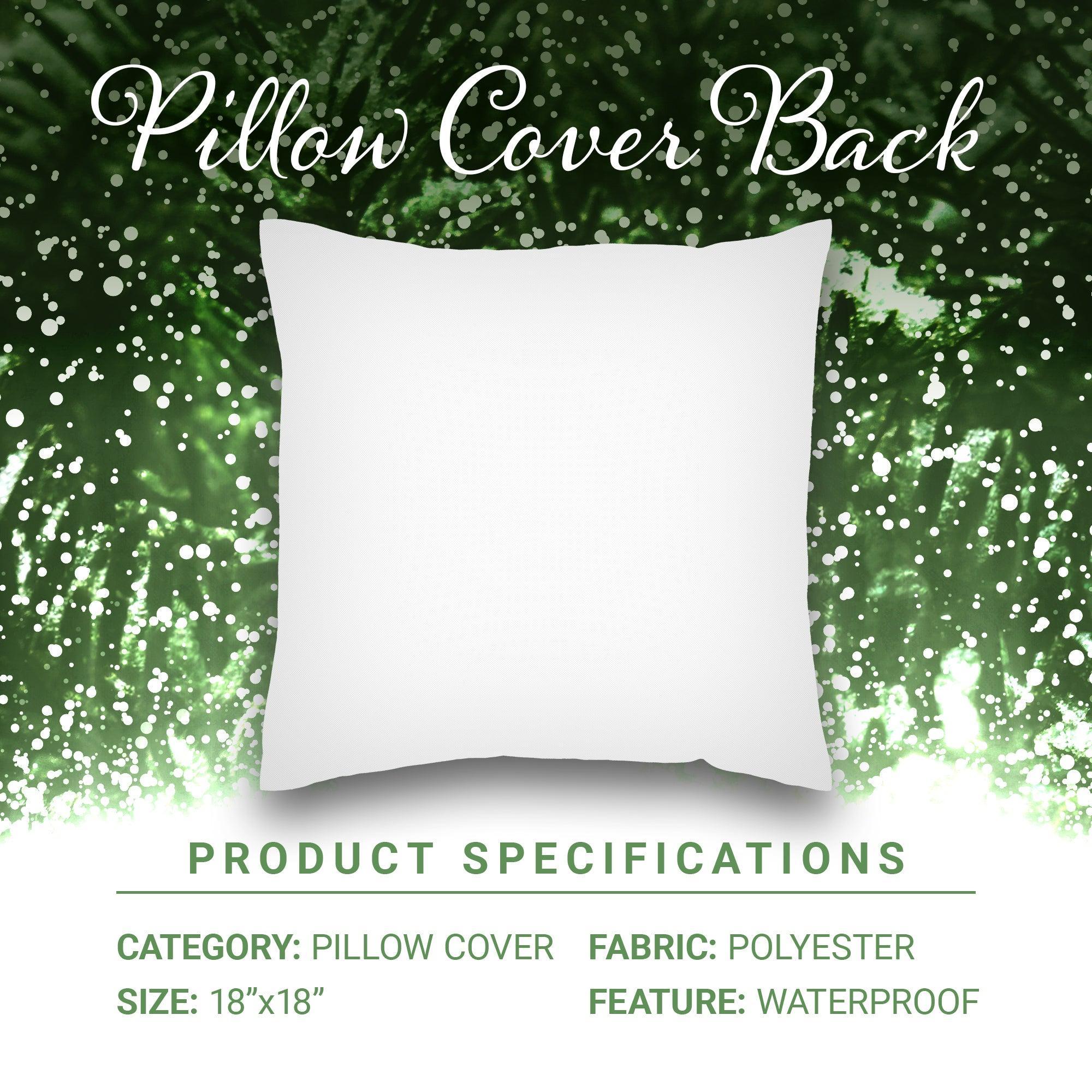 G128 Christmas Decoration Elegant Pine Spruce Waterproof Throw Pillow | 18 x 18 in | Set of 4, Beautiful Cushion Covers for Christmas Sofa Couch Decoration, Pillow Insert Included G128
