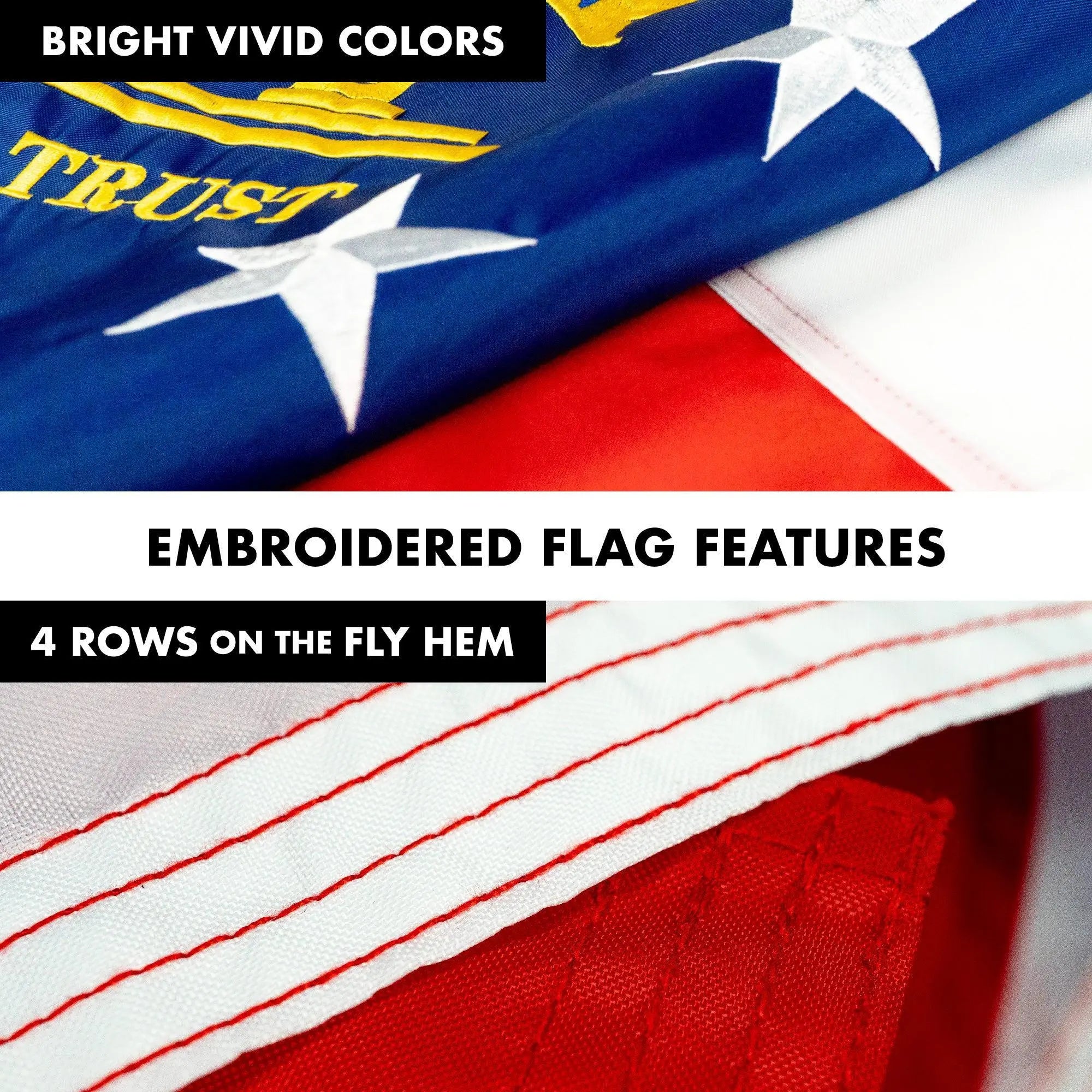 G128 Combo Pack: 5 Ft Tangle Free Aluminum Spinning Flagpole (Silver) & Georgia GA State Flag 2x3 Ft, ToughWeave Series Embroidered 300D Polyester | Pole with Flag Included G128