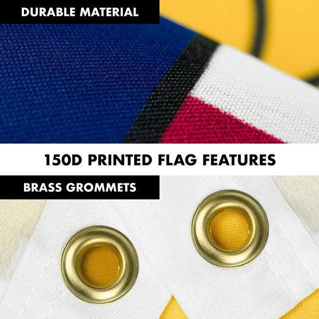 G128 Combo Pack: 6 Feet Tangle Free Spinning Flagpole (Silver) US Virgin Islands Virgin Islands Flag 3x5 ft Printed 150D Brass Grommets (Flag Included) Aluminum Flag Pole G128