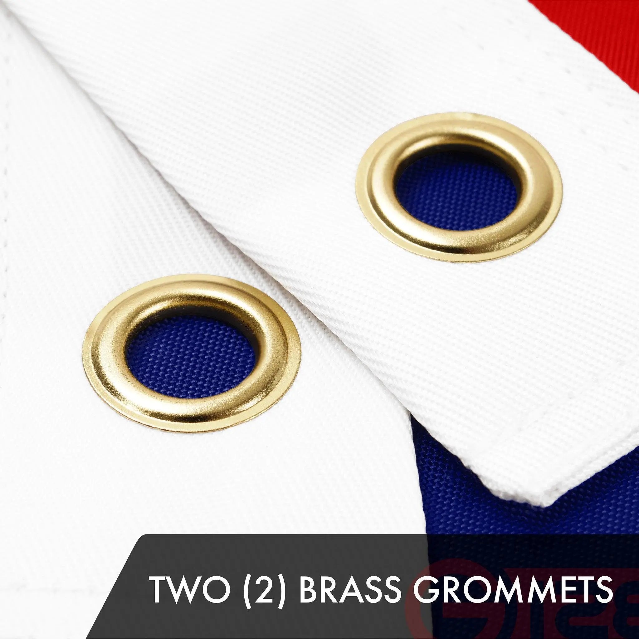 G128 Combo Pack: American USA Flag 3x5 Ft & Bennington 76 Flag 3x5 Ft | Both ToughWeave Series Embroidered 300D Polyester, Embroidered Design, Indoor/Outdoor, Brass Grommets G128
