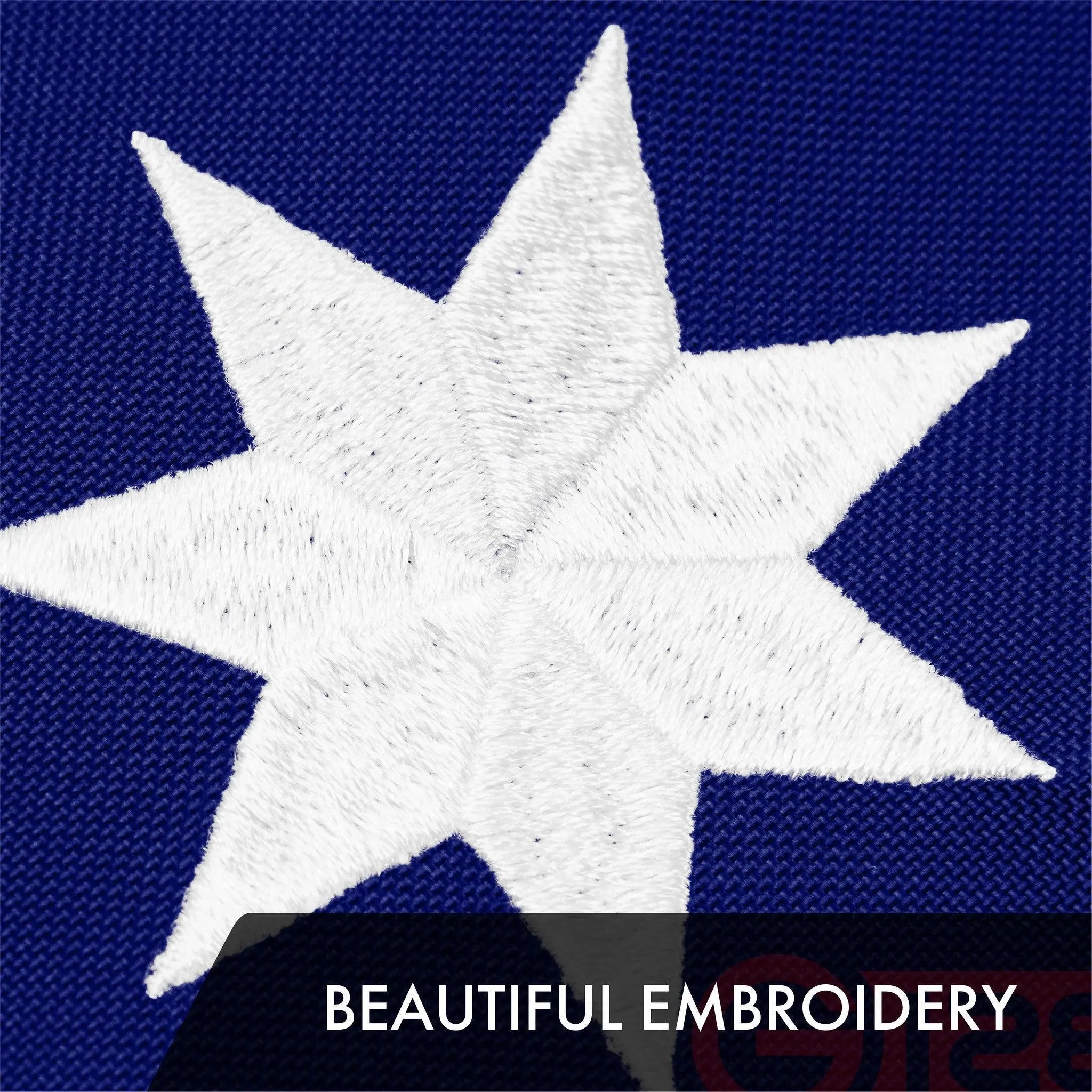 G128 Combo Pack: American USA Flag 3x5 Ft & Bennington 76 Flag 3x5 Ft | Both ToughWeave Series Embroidered 300D Polyester, Embroidered Design, Indoor/Outdoor, Brass Grommets G128