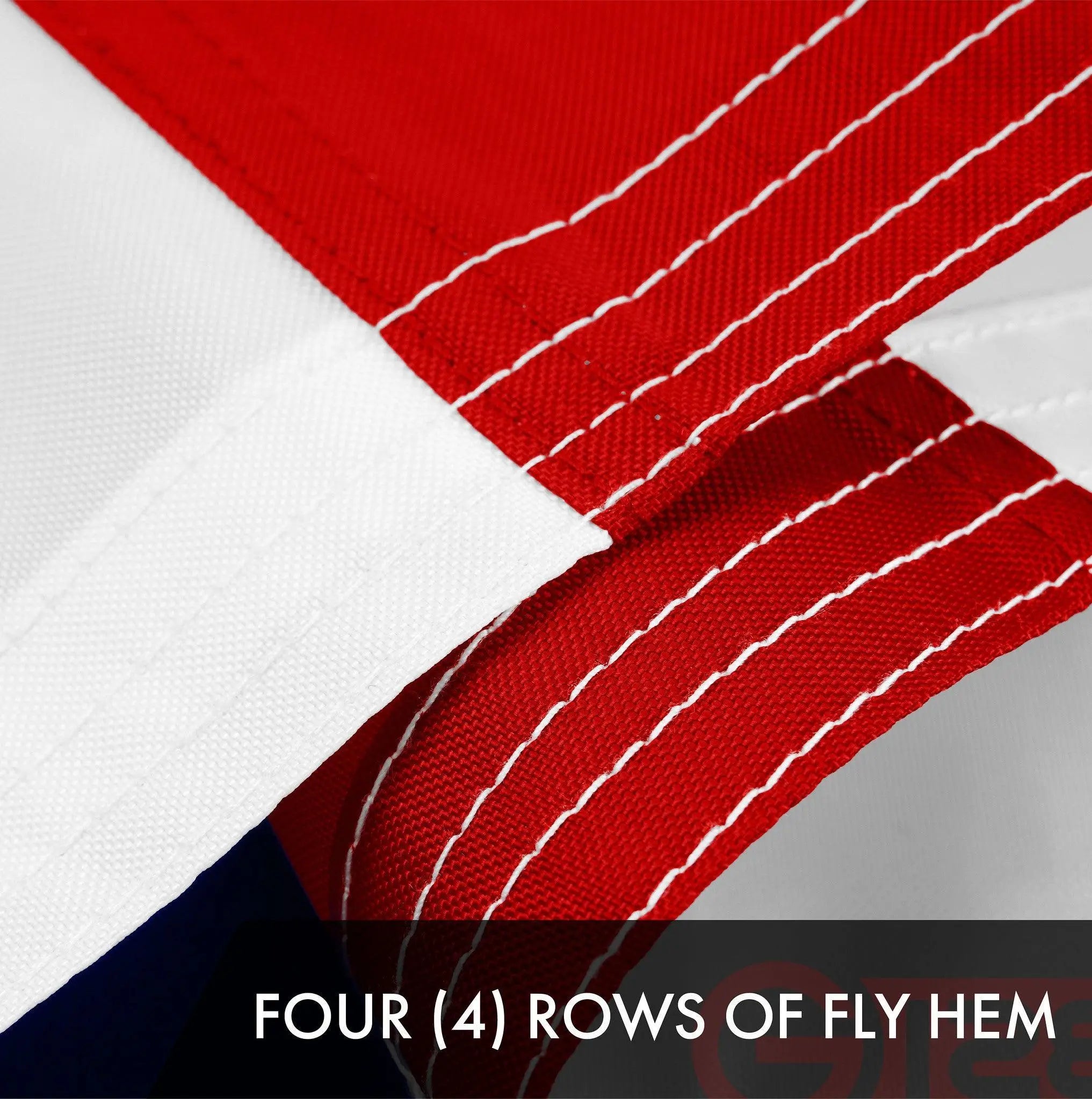 G128 Combo Pack: American USA Flag 3x5 Ft & Bennington 76 Flag 3x5 Ft | Both ToughWeave Series Embroidered 300D Polyester, Embroidered Design, Indoor/Outdoor, Brass Grommets G128