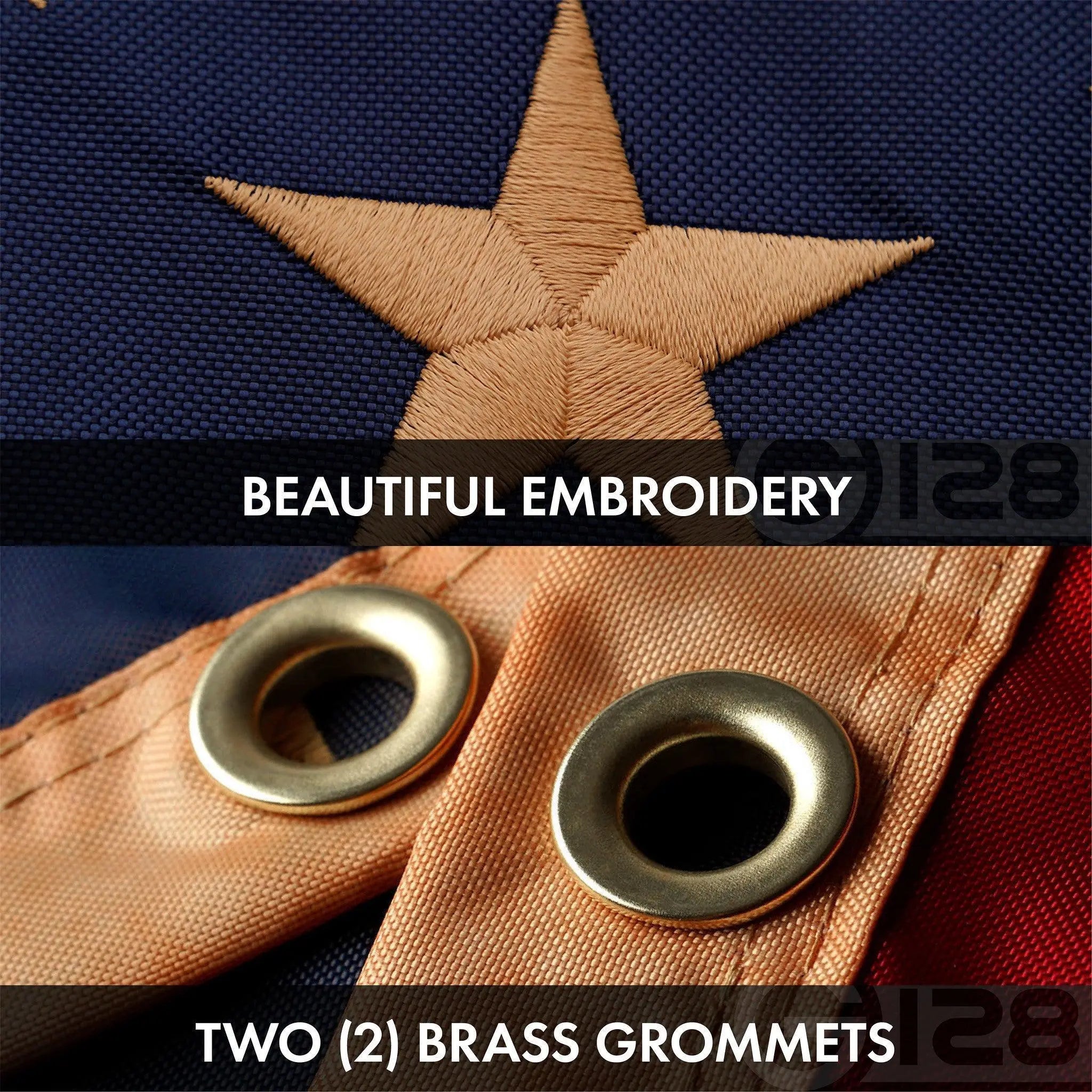 G128 Combo Pack: American USA Flag ToughWeave Series 3x5 Ft Single Sided & An Appeal to Heaven Tea-Stained Flag Double Sided 3x5 Ft Double ToughWeave Pro Series | Both Embroidered Poly, Brass Grommets G128