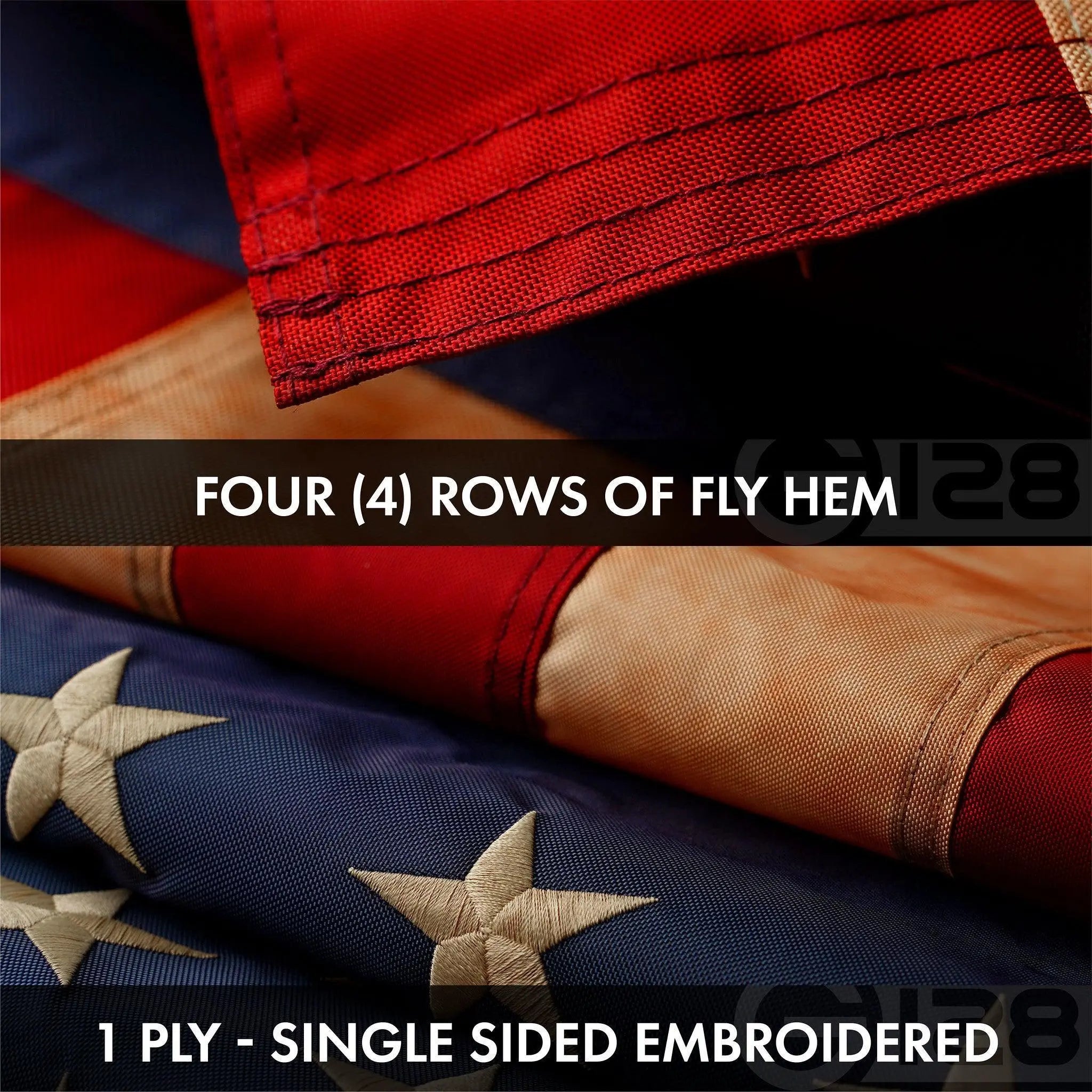 G128 Combo Pack: American USA Flag ToughWeave Series 3x5 Ft Single Sided & An Appeal to Heaven Tea-Stained Flag Double Sided 3x5 Ft Double ToughWeave Pro Series | Both Embroidered Poly, Brass Grommets G128