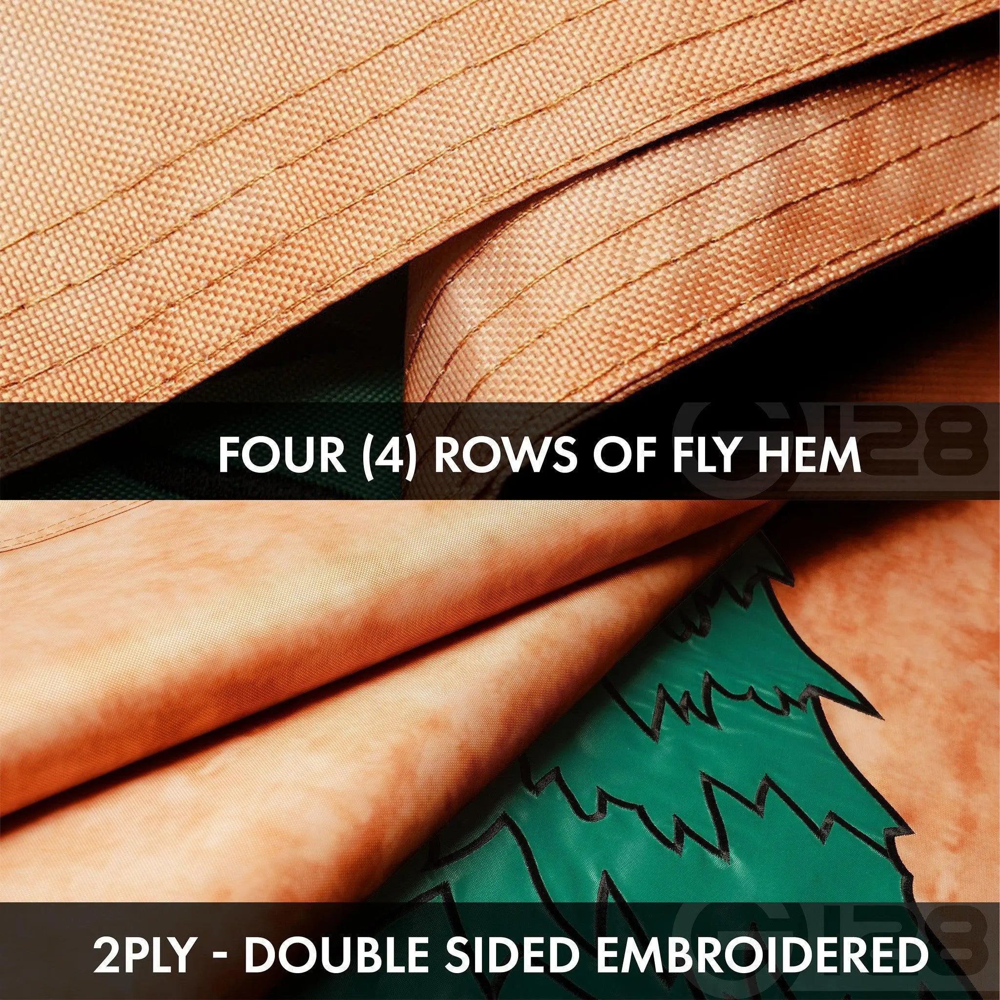 G128 Combo Pack: American USA Flag ToughWeave Series 3x5 Ft Single Sided & An Appeal to Heaven Tea-Stained Flag Double Sided 3x5 Ft Double ToughWeave Pro Series | Both Embroidered Poly, Brass Grommets G128