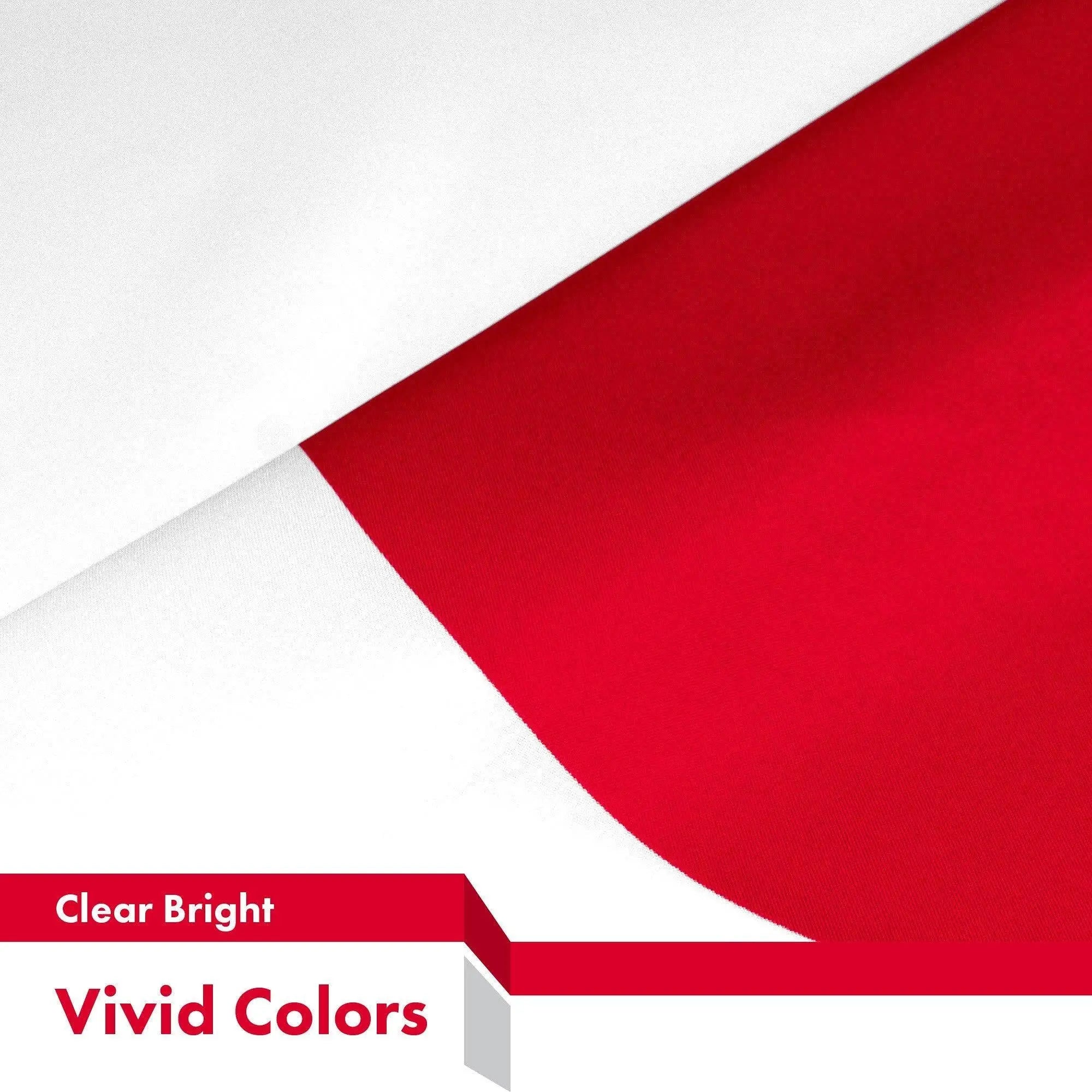 G128 Combo Pack: USA American Flag 3x5 Ft 150D Printed Stars & Japan (Japanese) Flag 3x5 Ft 150D Printed G128