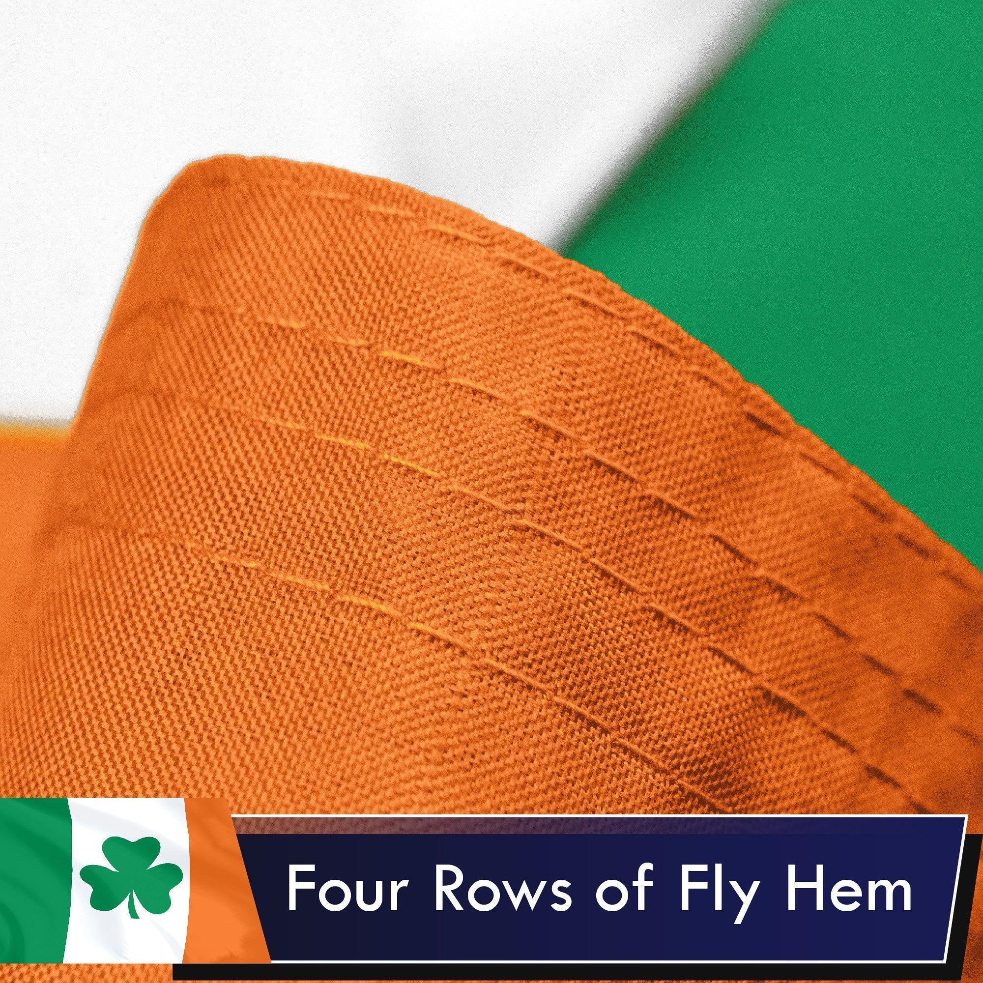 G128 Combo Pack: USA American Flag 3x5 Ft 75D Printed Stars & Irish Shamrock Flag 3x5 Ft 75D Printed - GreatEagleInc
