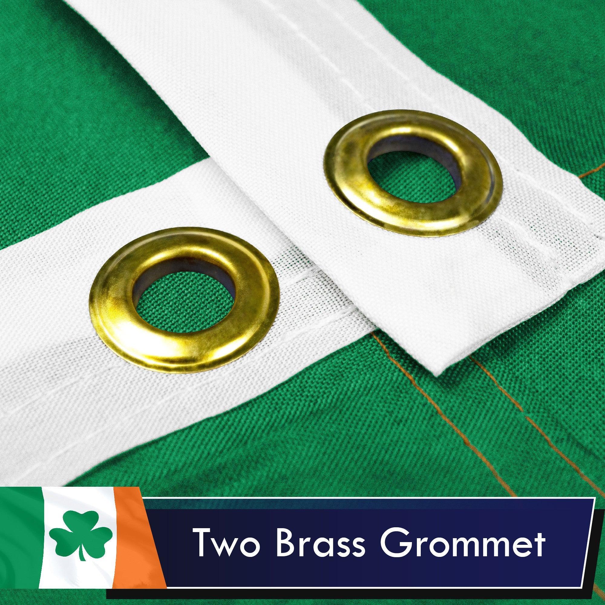 G128 Combo Pack: USA American Flag 3x5 Ft 75D Printed Stars & Irish Shamrock Flag 3x5 Ft 75D Printed - GreatEagleInc