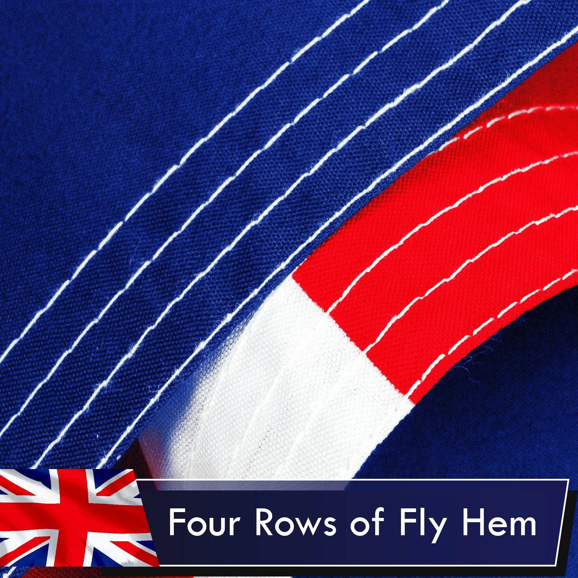 G128 Combo Pack: USA American Flag 3x5 Ft 75D Printed Stars & United Kingdom (Union Jack) Flag 3x5 Ft 75D Printed G128